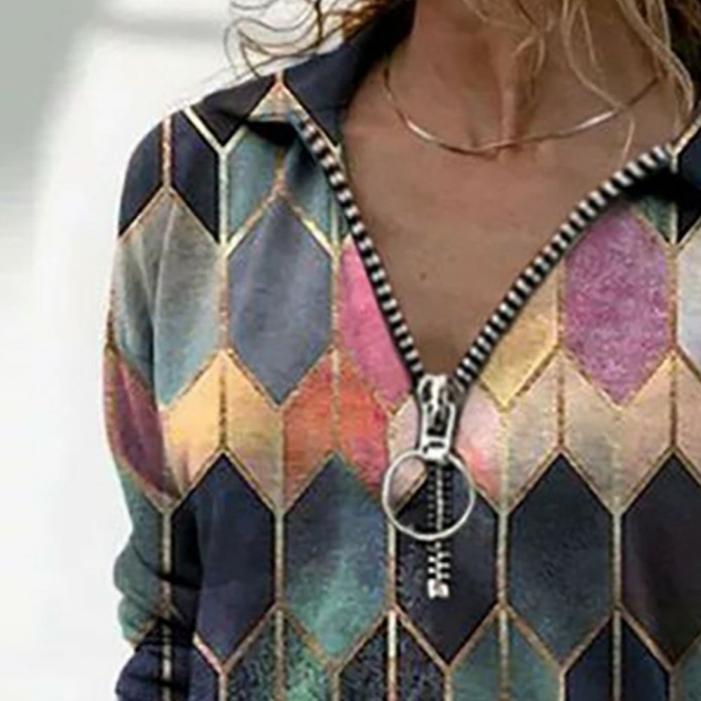 NWOT Multi-colored v neck long sleeve…